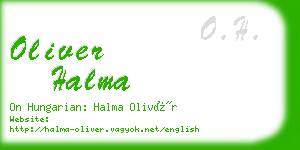 oliver halma business card